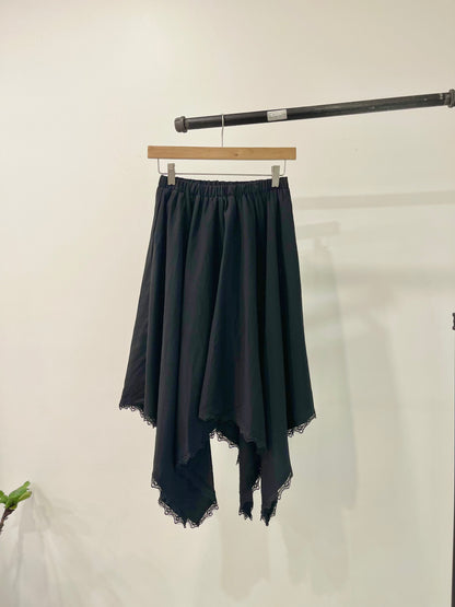 CLARA Lace trim midi skirt