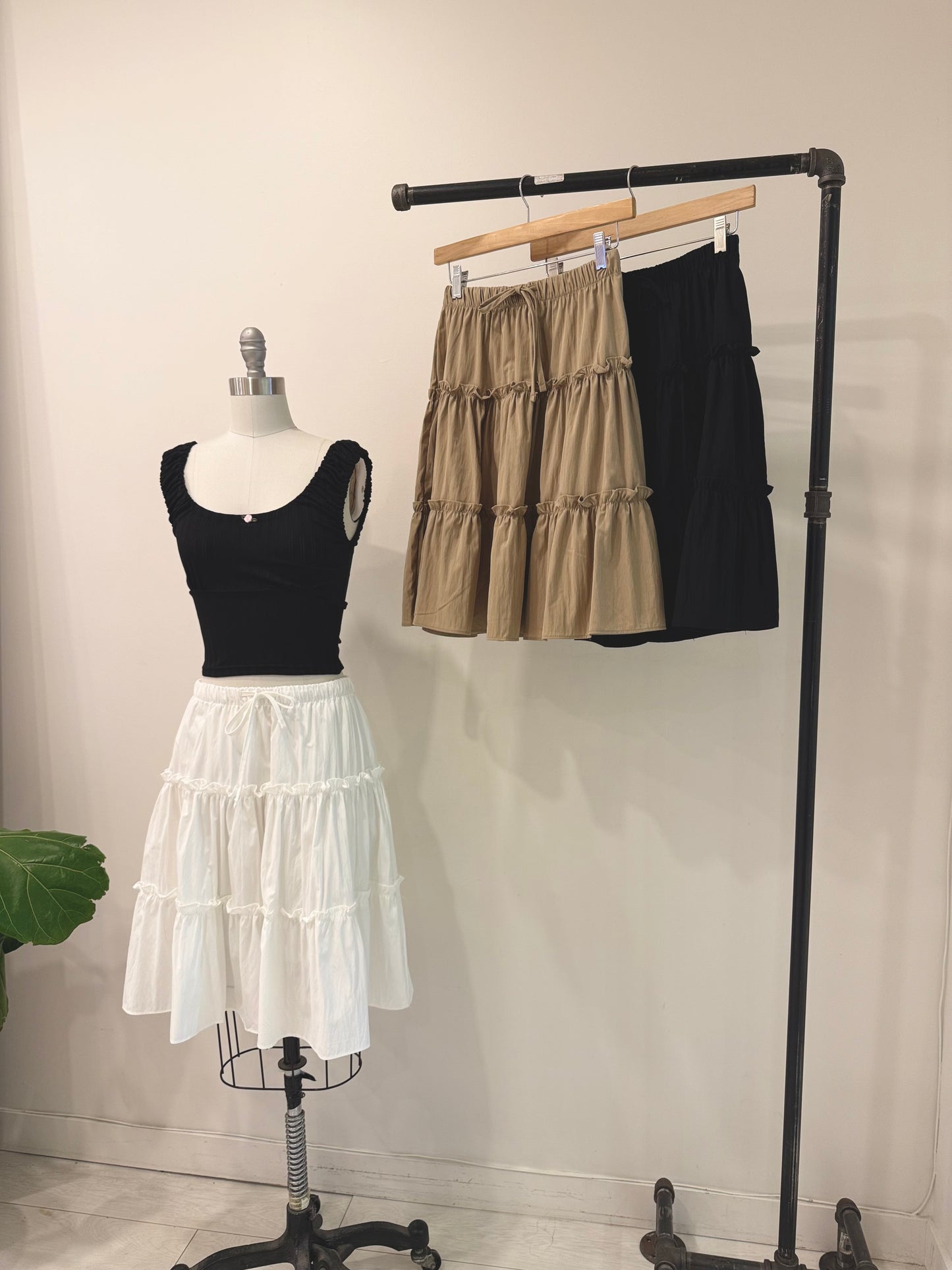 NADIA Midi tiered skirt
