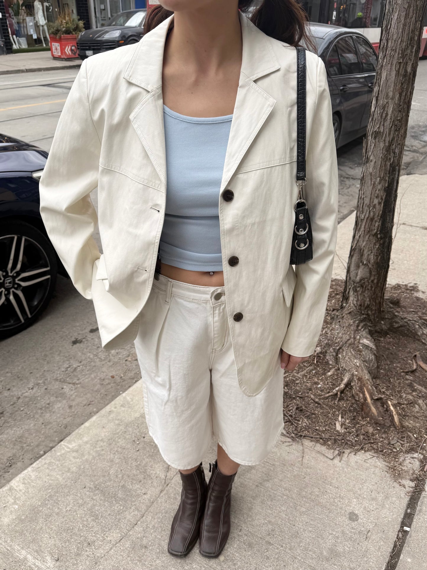 KOOL Vegan leather blazer
