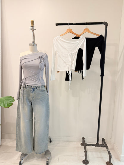 IZZY Off shoulder tie top