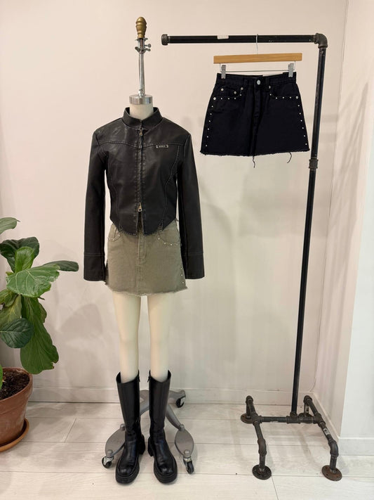 MEDIC Faux leather biker jacket