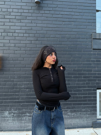 NAGO Studded knit headband