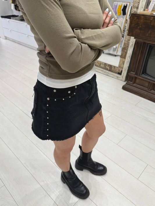 CARLA Studded mini skirt