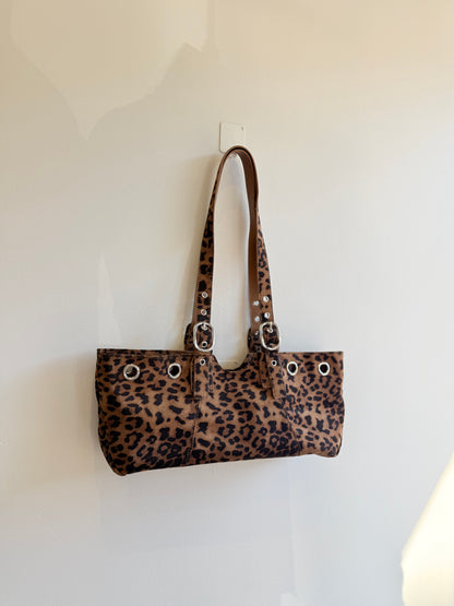 VELO Belted faux suede bag