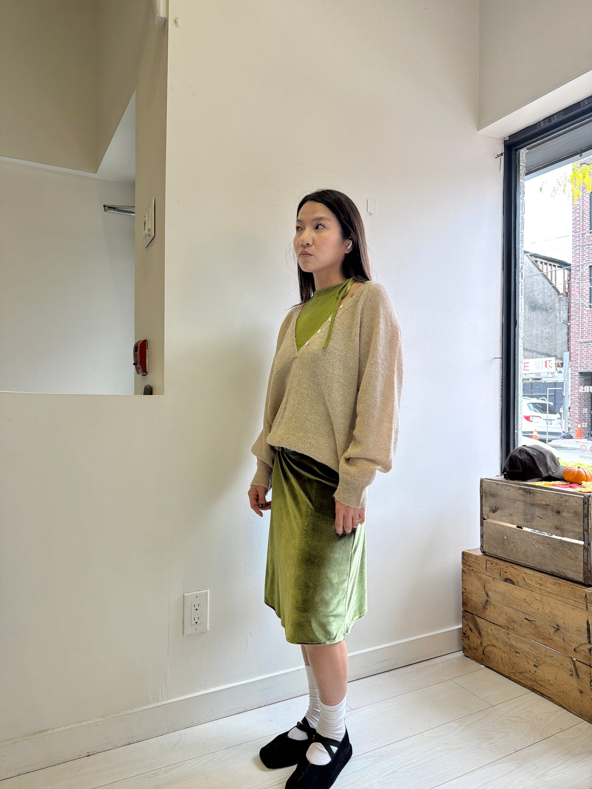 AGATHA Wool V-neckline sweater