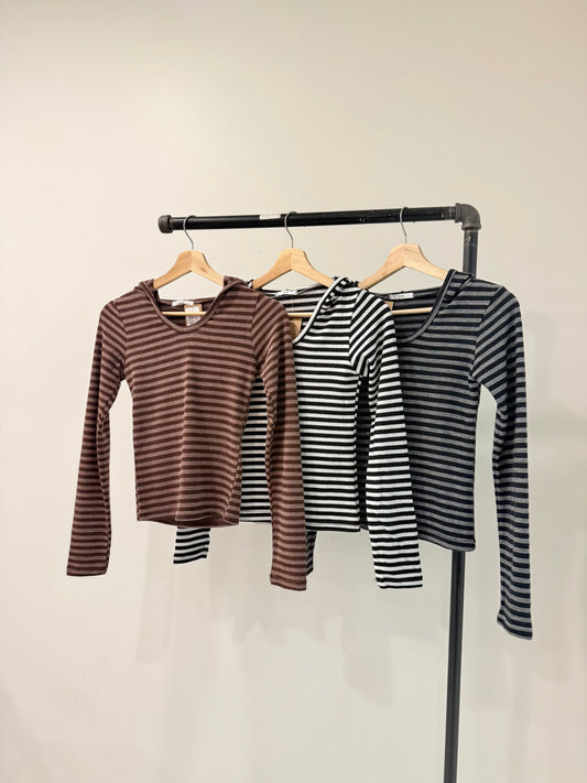 MAREY Striped hoodie