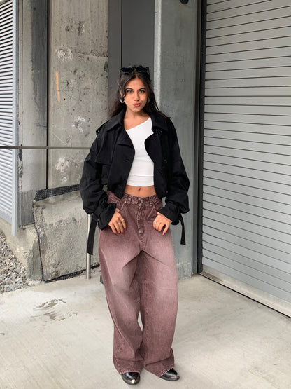 FIRE Stripe textured jeans