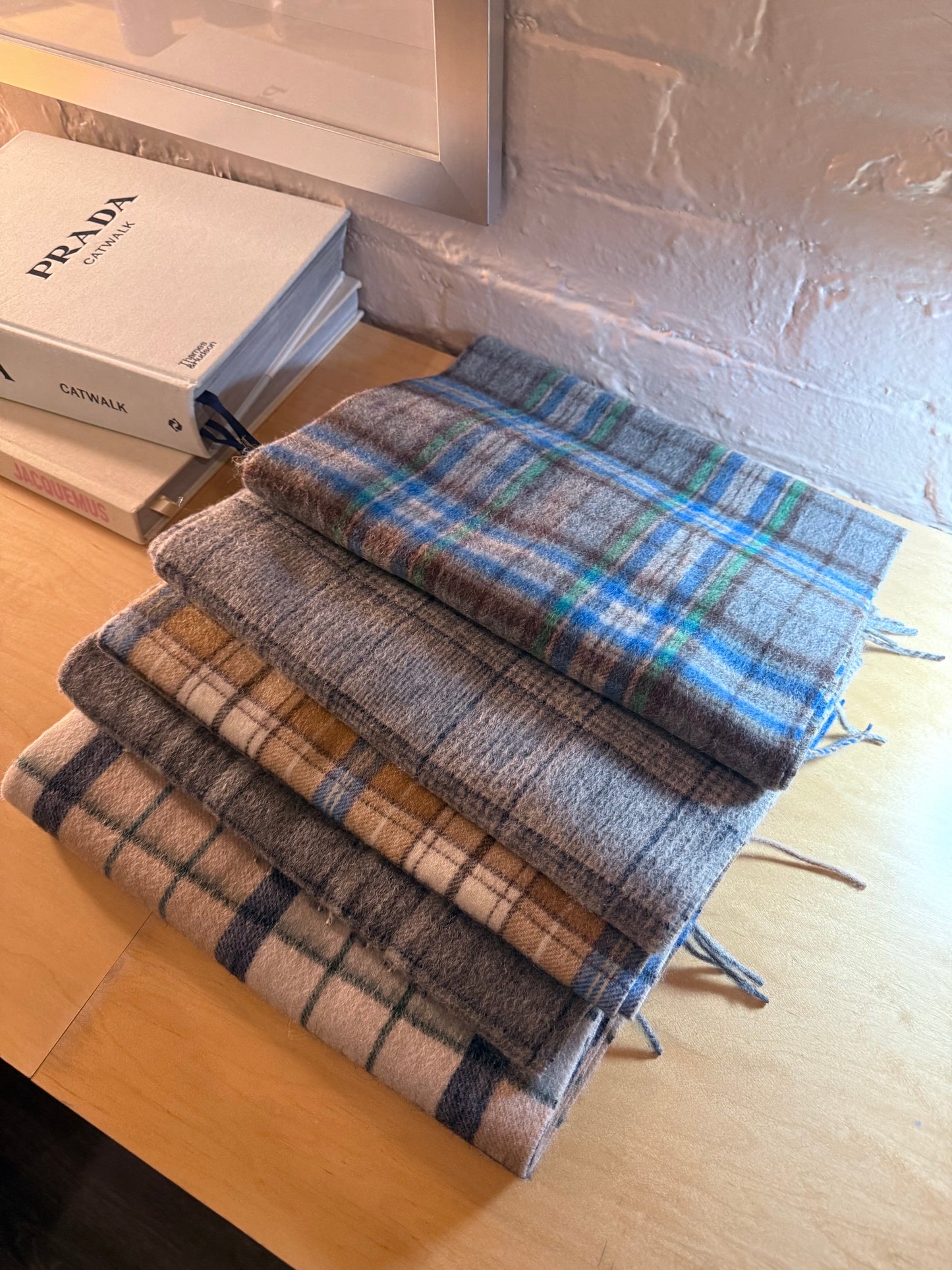 PART Plaid wool scarf