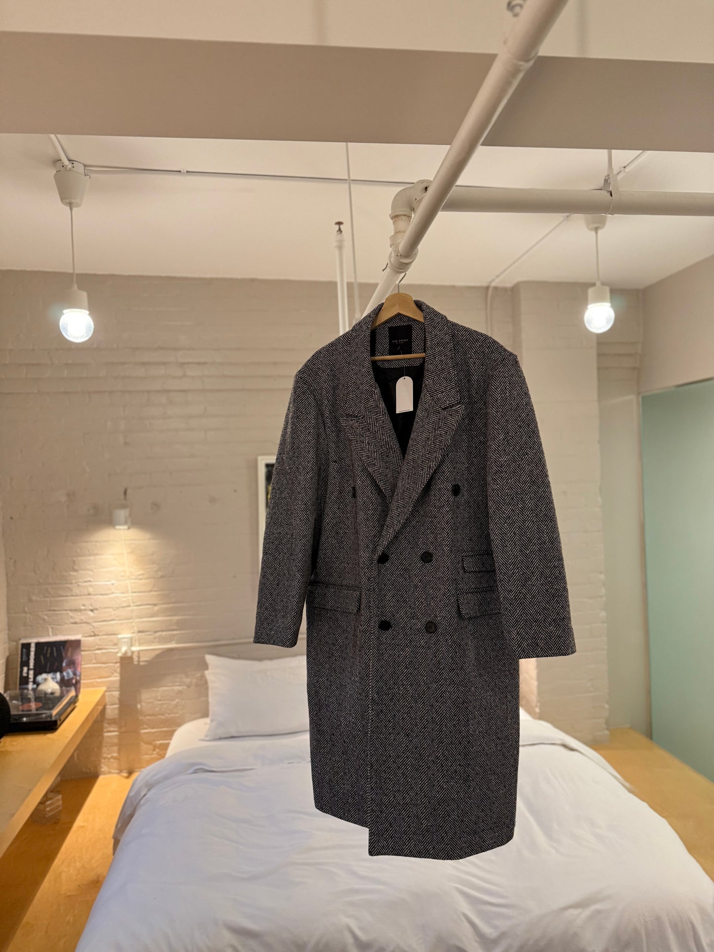 LIAMS Unisex herringbone coat