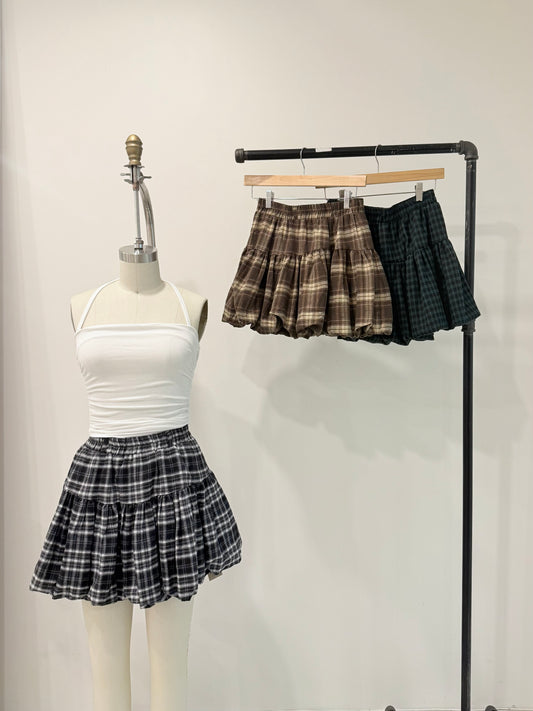 EASY Plaid mini skirt
