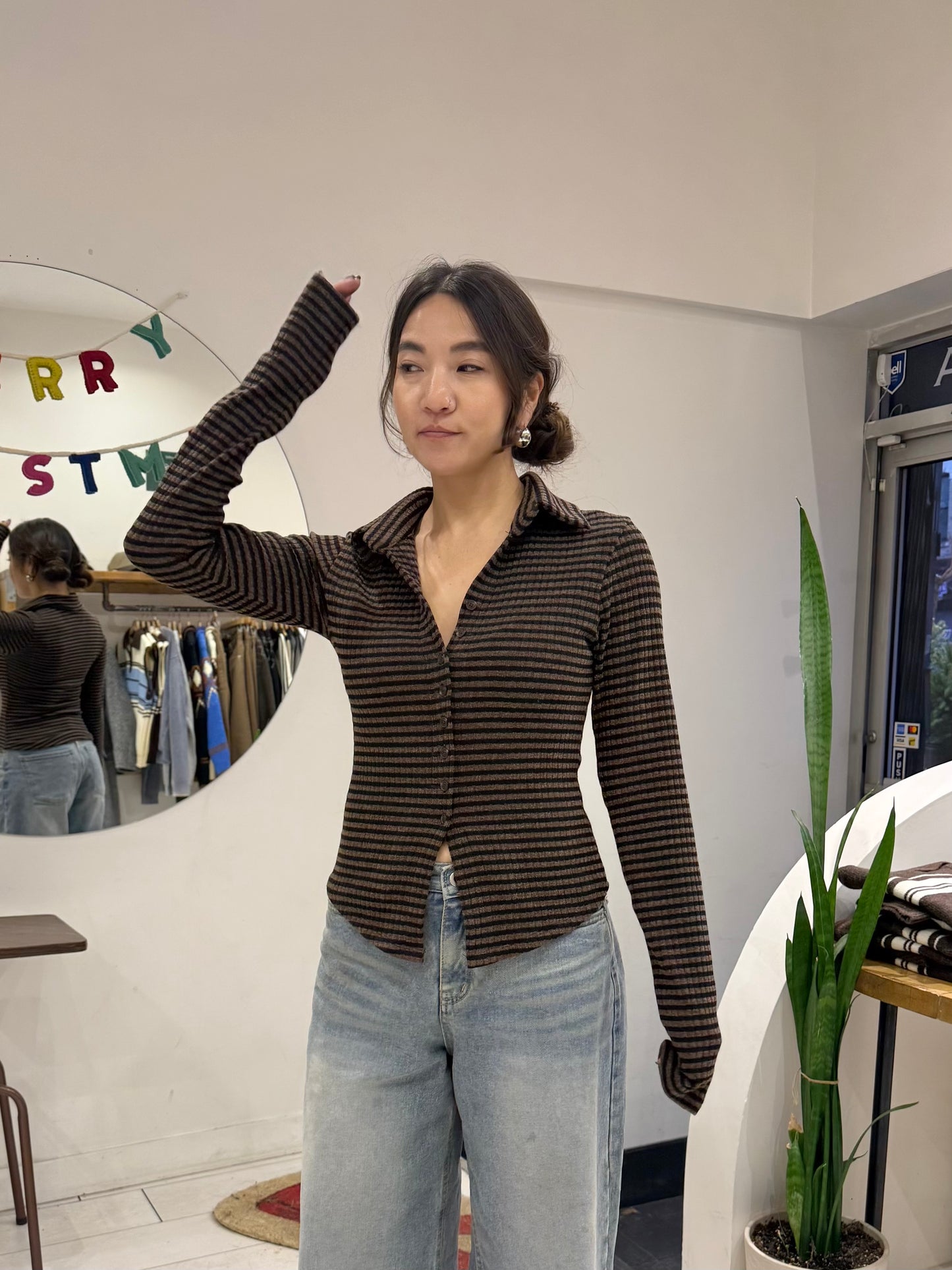 RAE Stripe knit shirt