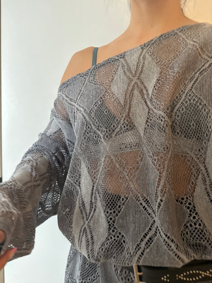 PHONY Oversized mesh top