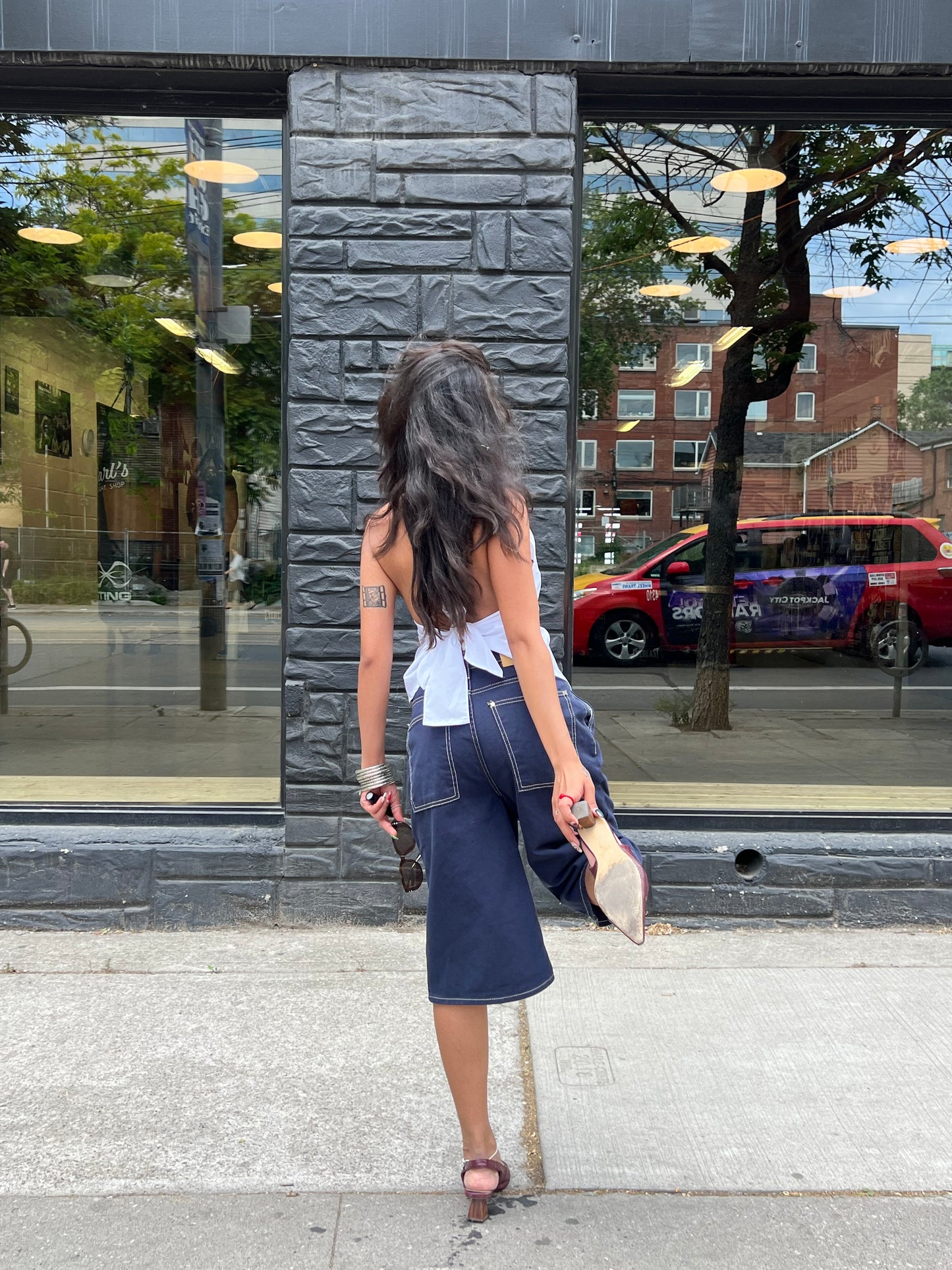 DASHA Backless halter shirt