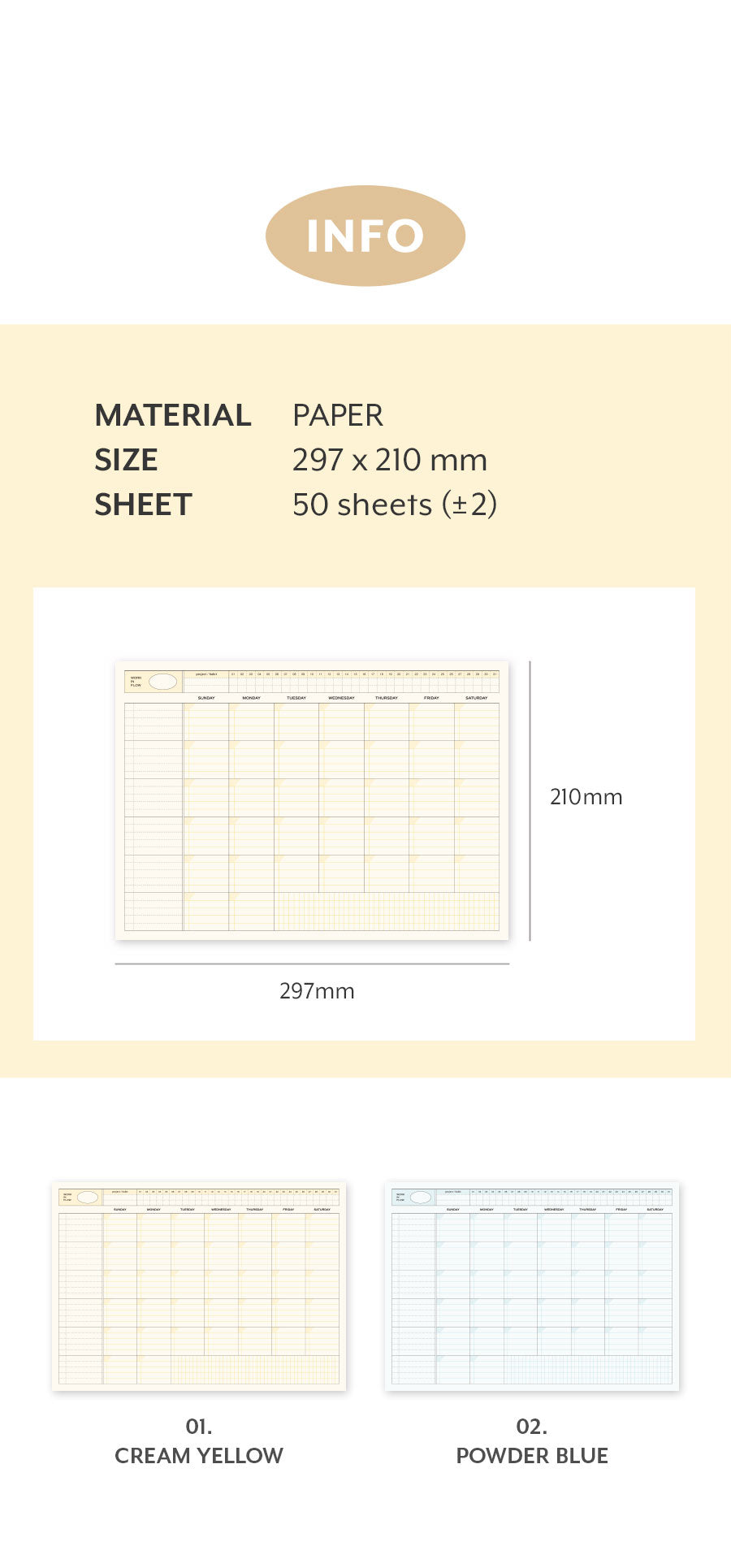 IONA A4 planner pad