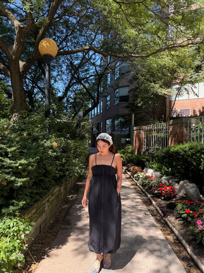 ELODIE Shirred maxi dress