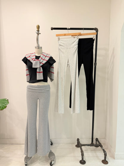 PITCH Ruched bootcut pants