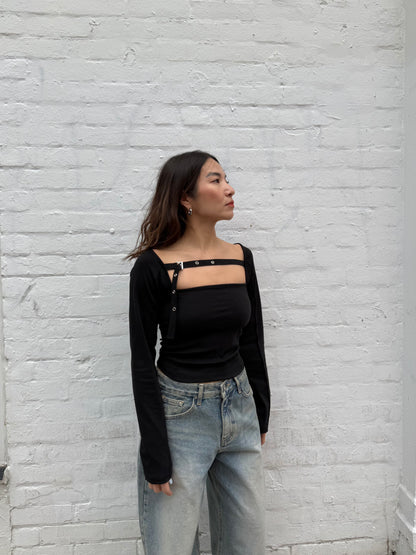 RUDY Belted neckline top