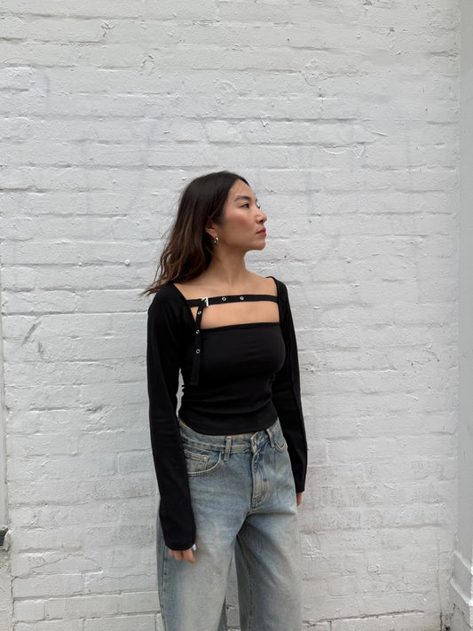 RUDY Belted neckline top