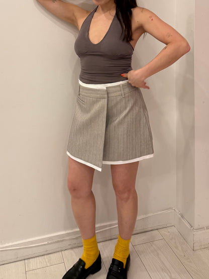MABEL Pinstripe mini skirt