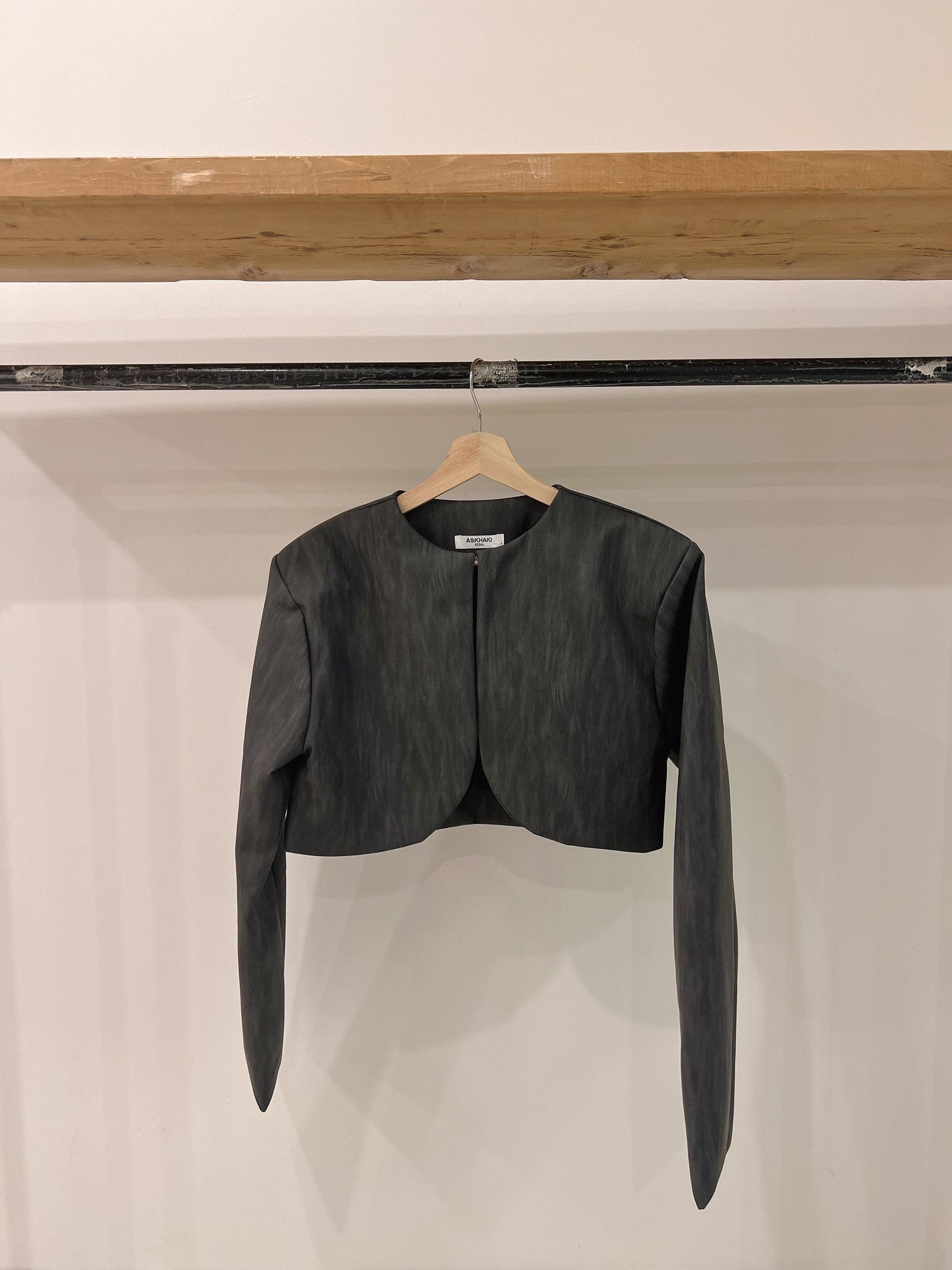 LIANA Cropped leather jacket