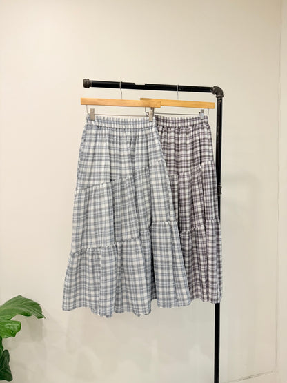 RHEENA Plaid maxi skirt