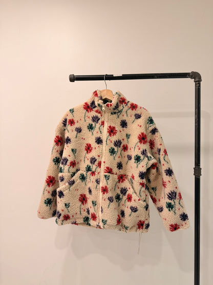 TUBE Flower print fleece jacket