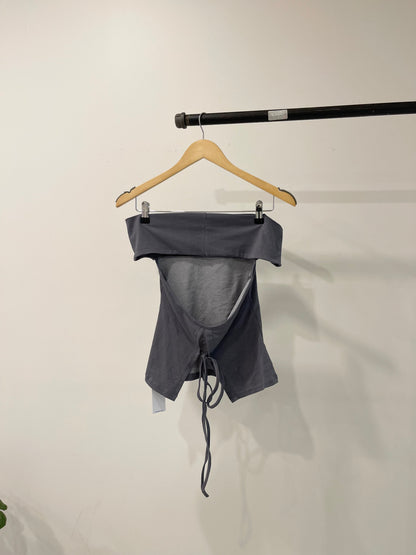INES Off-shoulder tie-back top