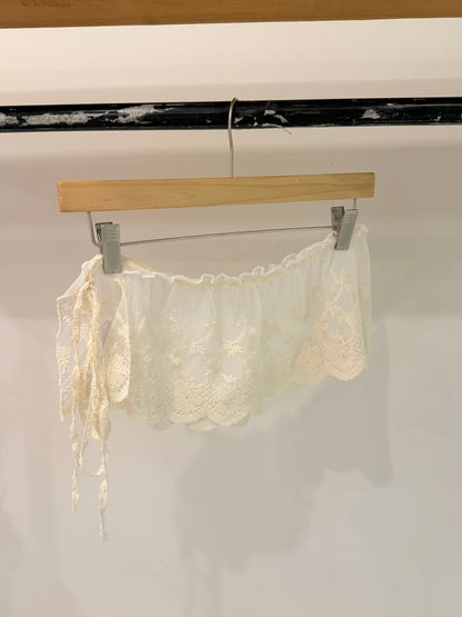 RIVER Lace overlay skirt