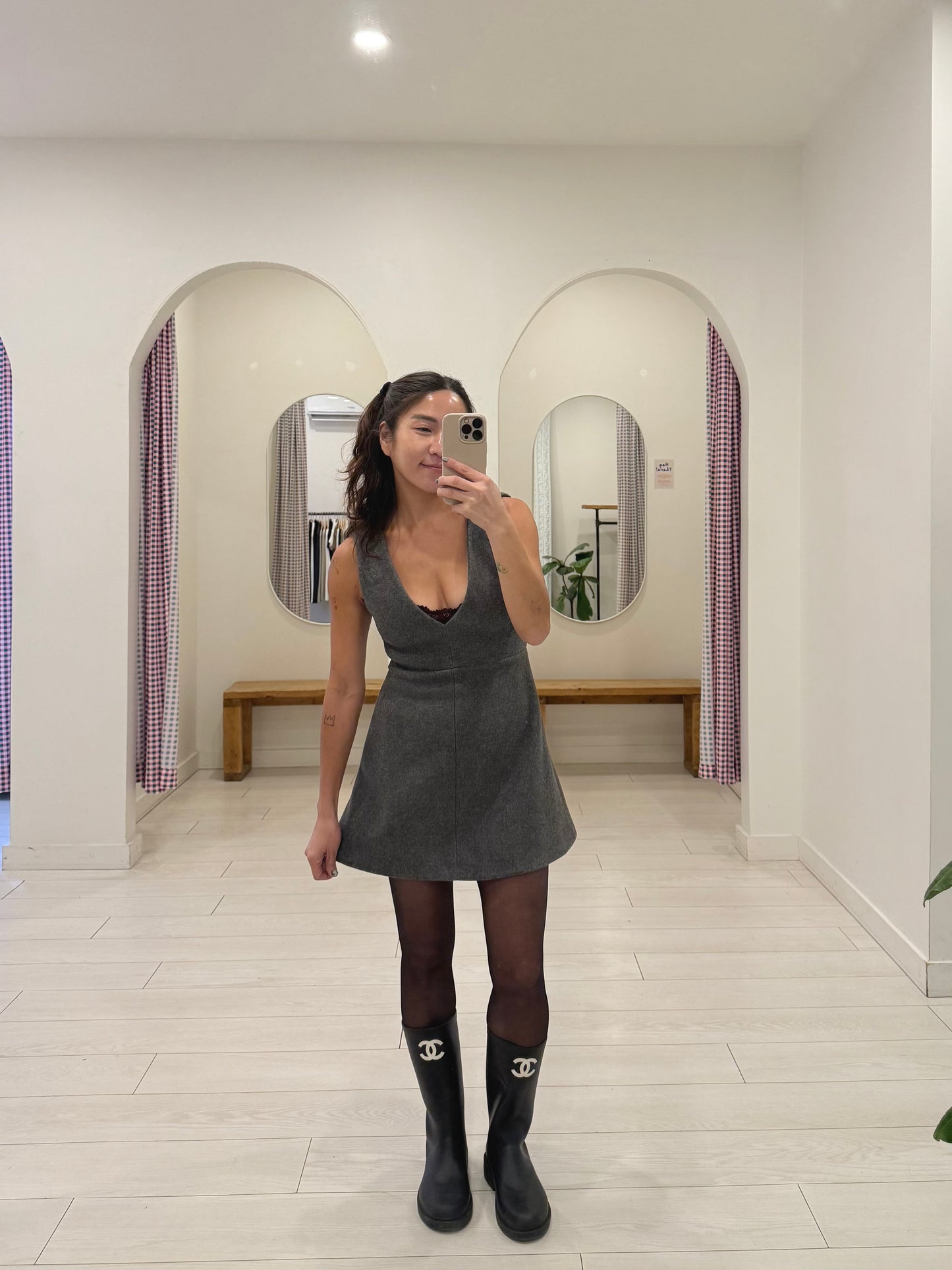 AURORA Wool mini dress