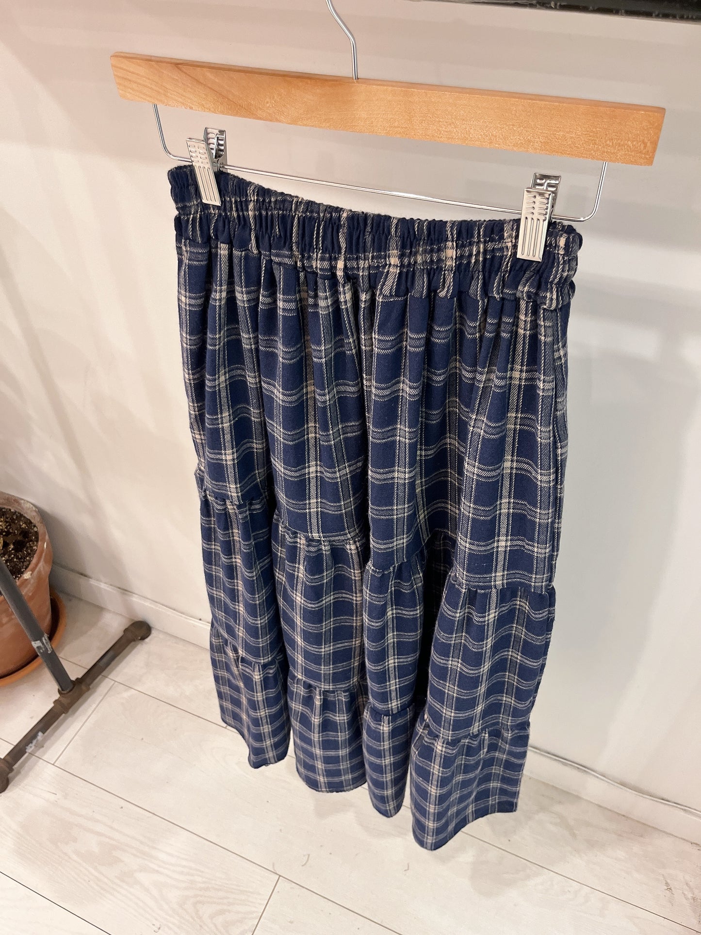 PASHA Plaid maxi skirt