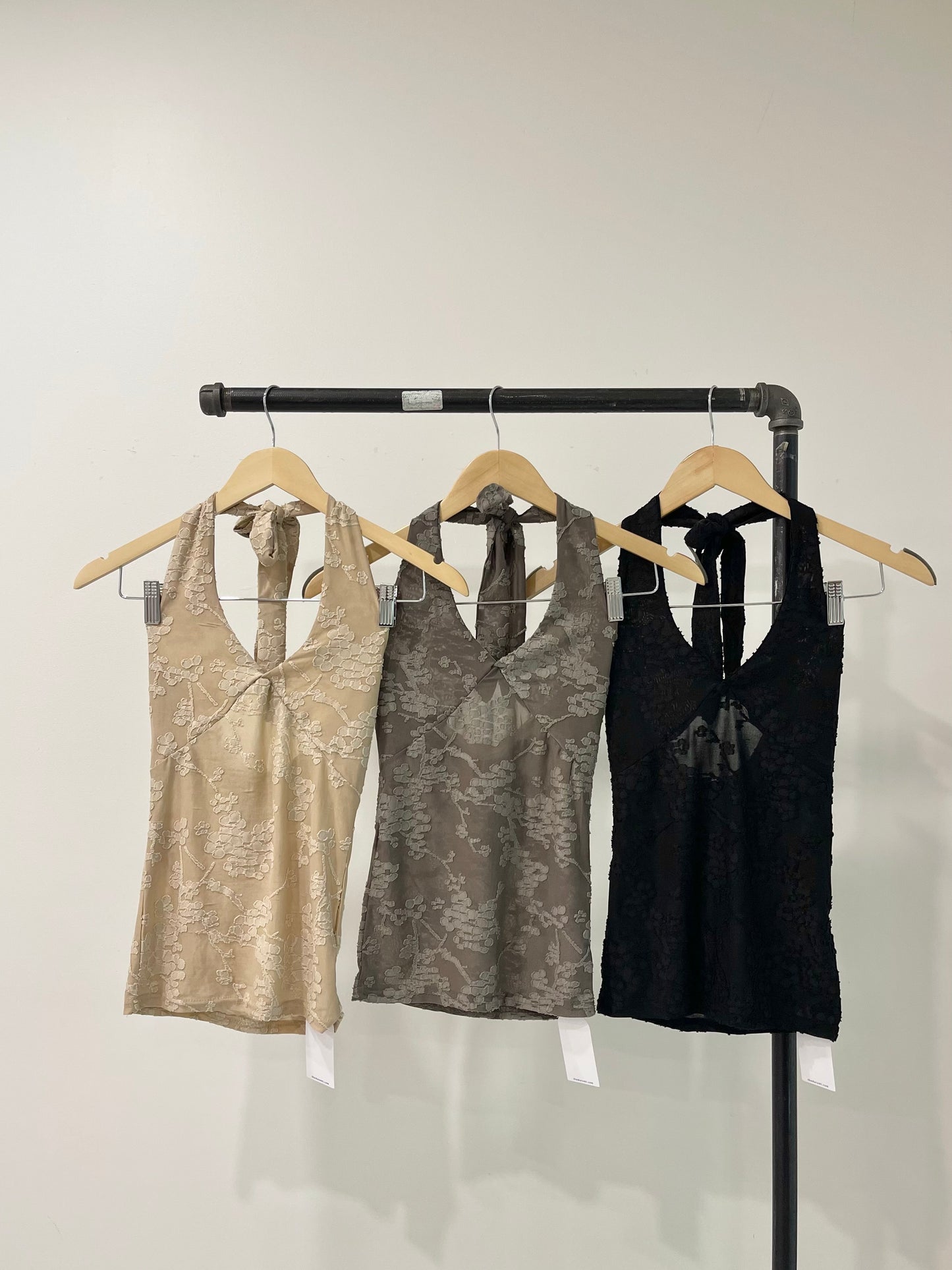 FLORA Jacquard halter top