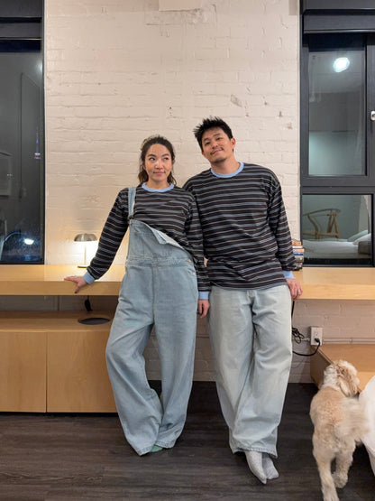 DOWN Striped long sleeve tee