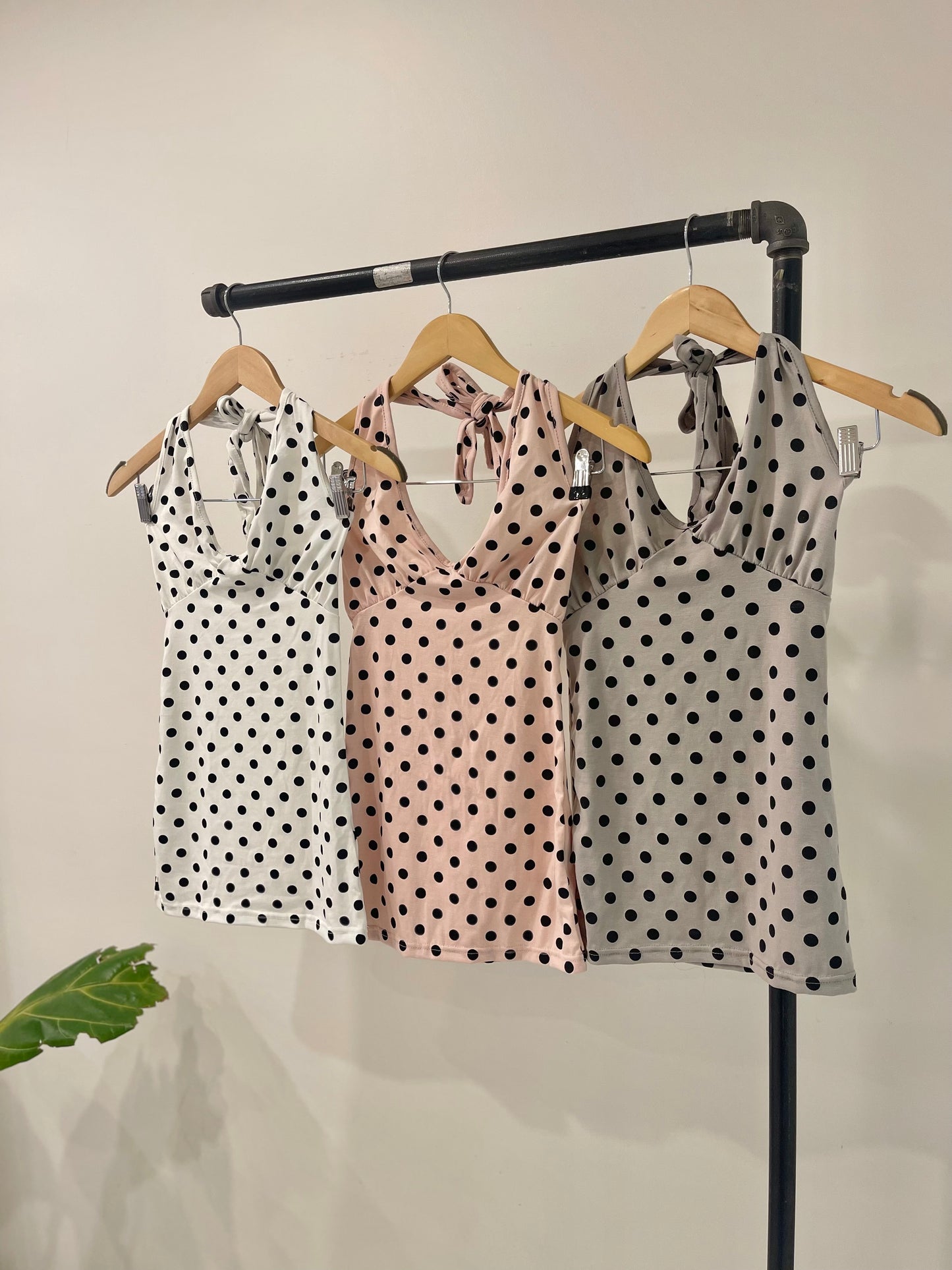 MILA Polkadot halter top