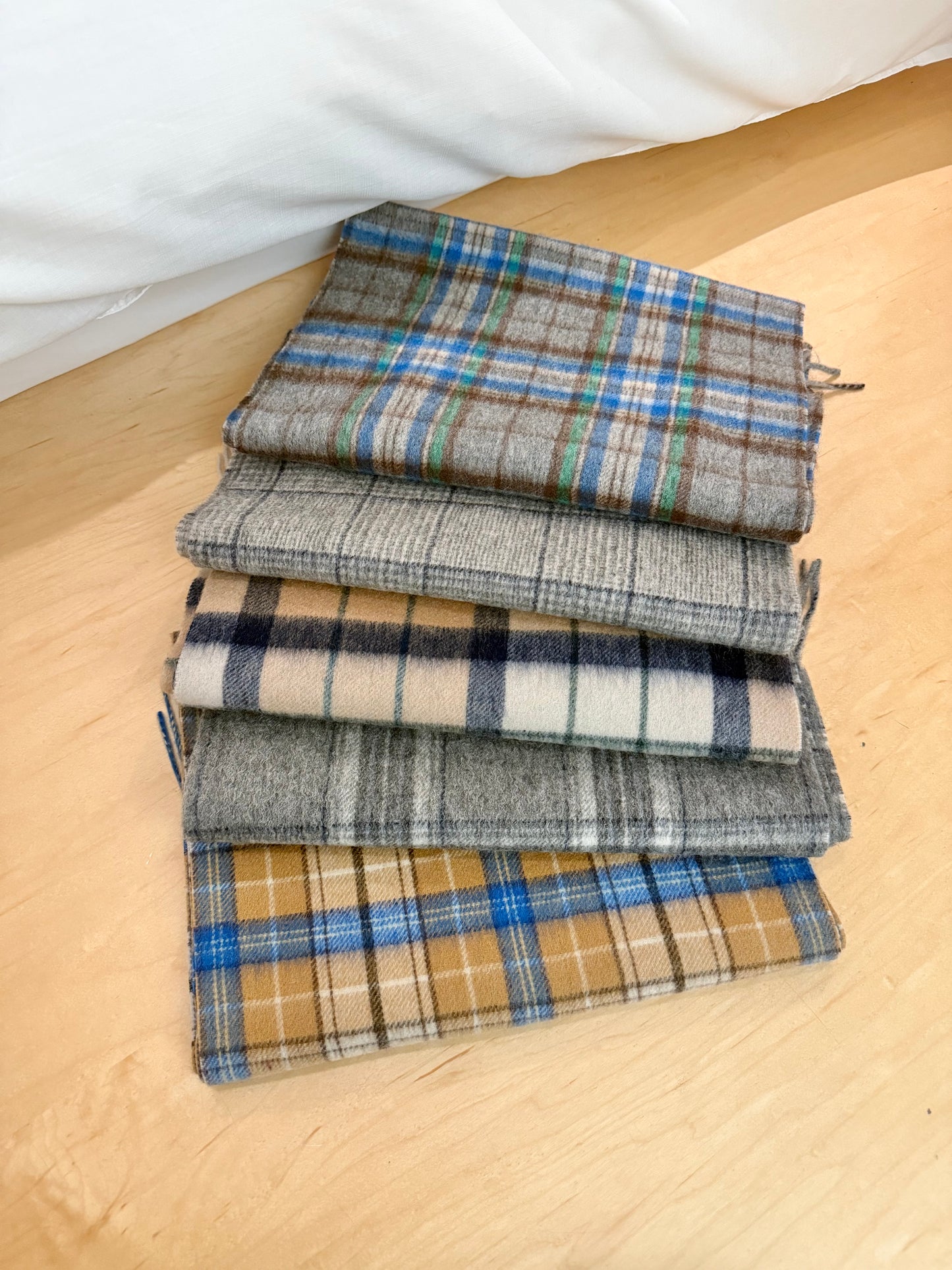 PART Plaid wool scarf