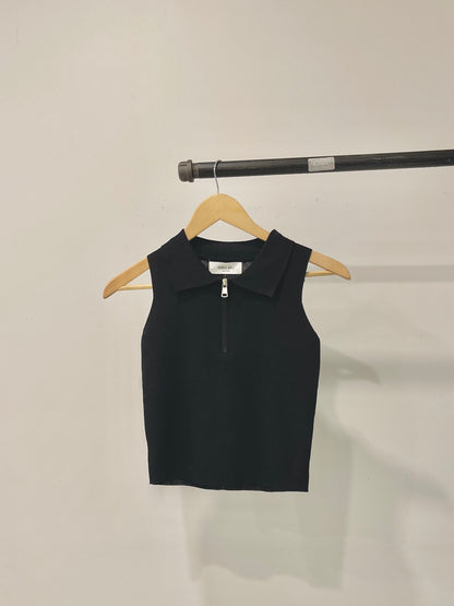 TESSA Half-zip knit tank