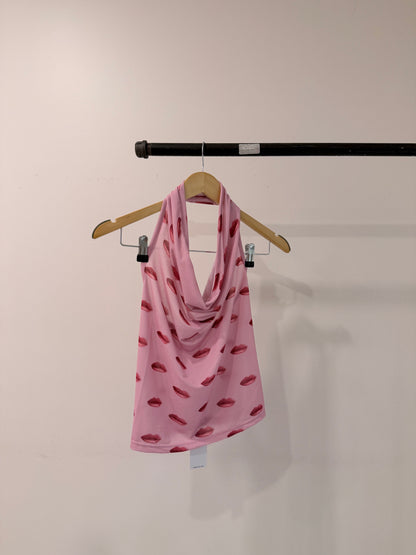 SCARLETT Lip-print halter