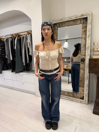 NOA Front tie frill top