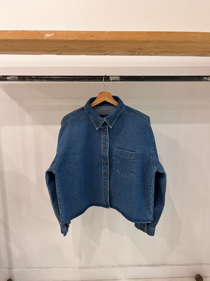 DAIRO Cropped denim shirt