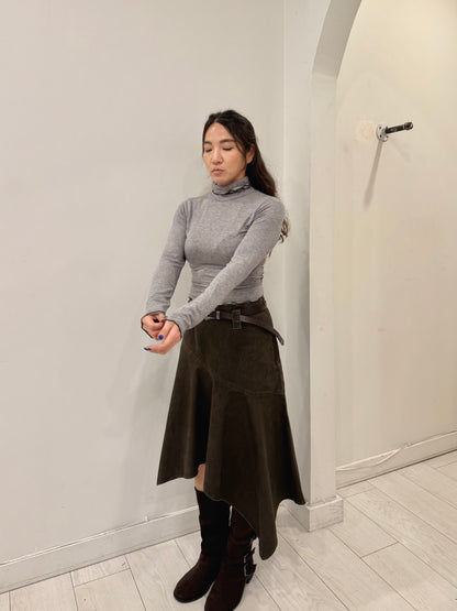 TOUCH Lettuce edge turtleneck top