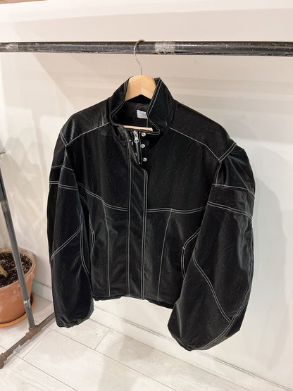 PURE Leather bomber jacket