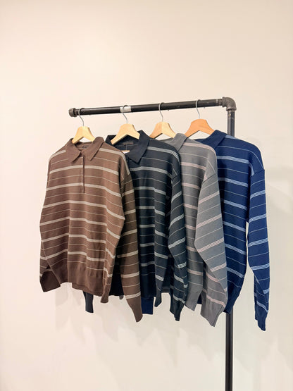 DRAMA Stripe knit top