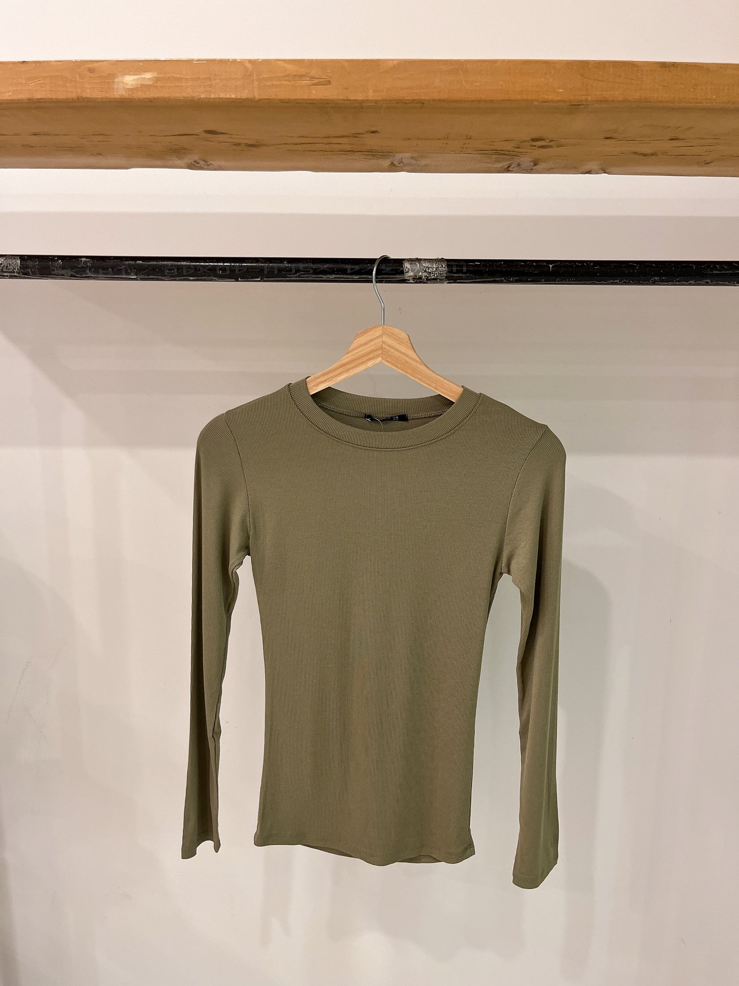 TOVIO Ribbed basic long sleeve top