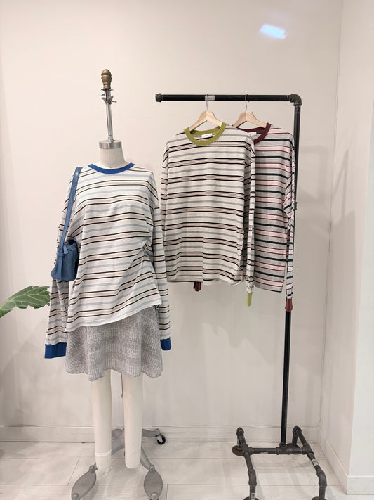 SOLAR Striped long sleeve tee