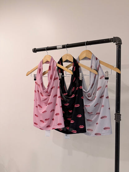 SCARLETT Lip-print halter