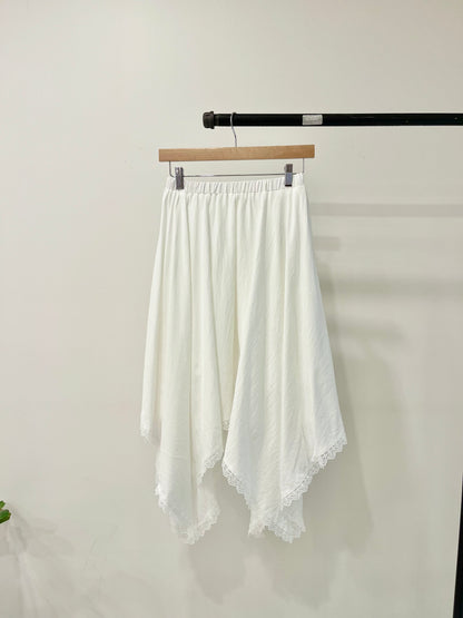 CLARA Lace trim midi skirt