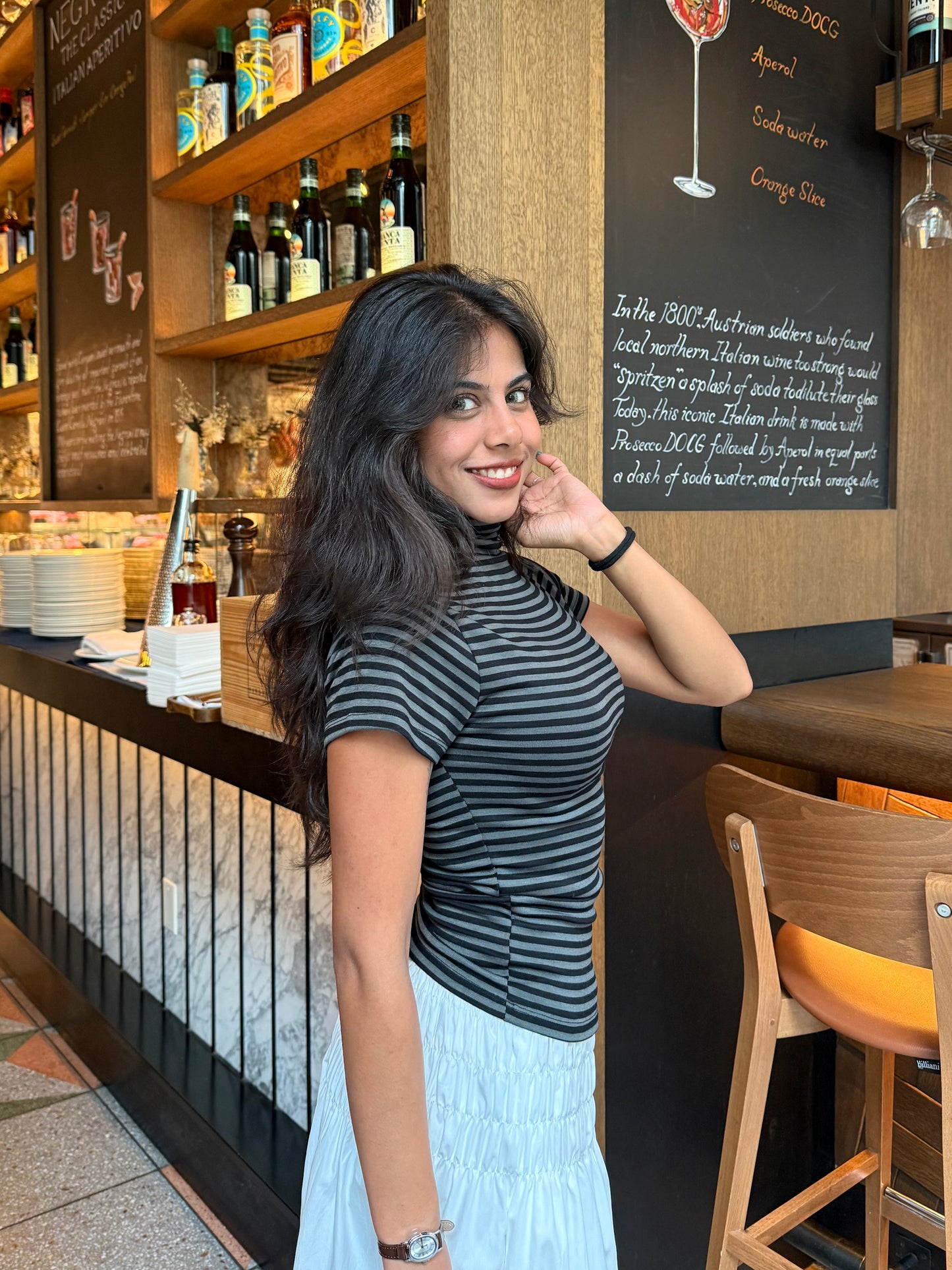 REAL Stripe turtleneck top