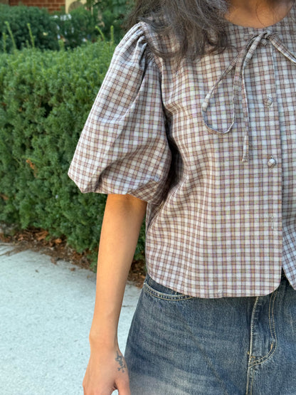 POSE Plaid tie shirt