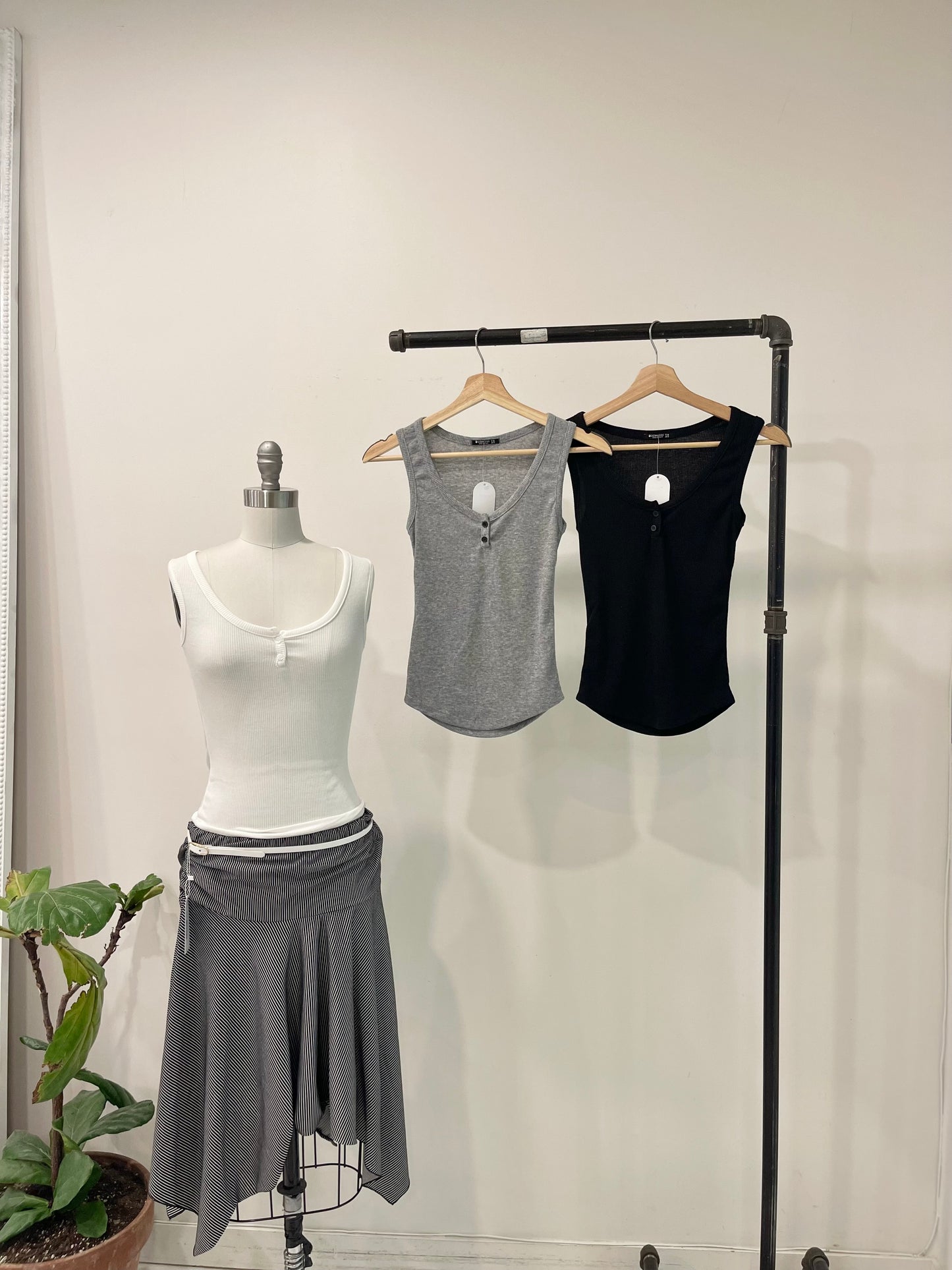 ESME Ribbed henley tank