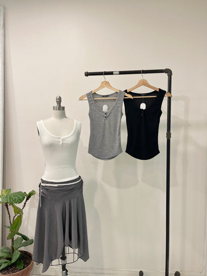 ESME Ribbed henley tank