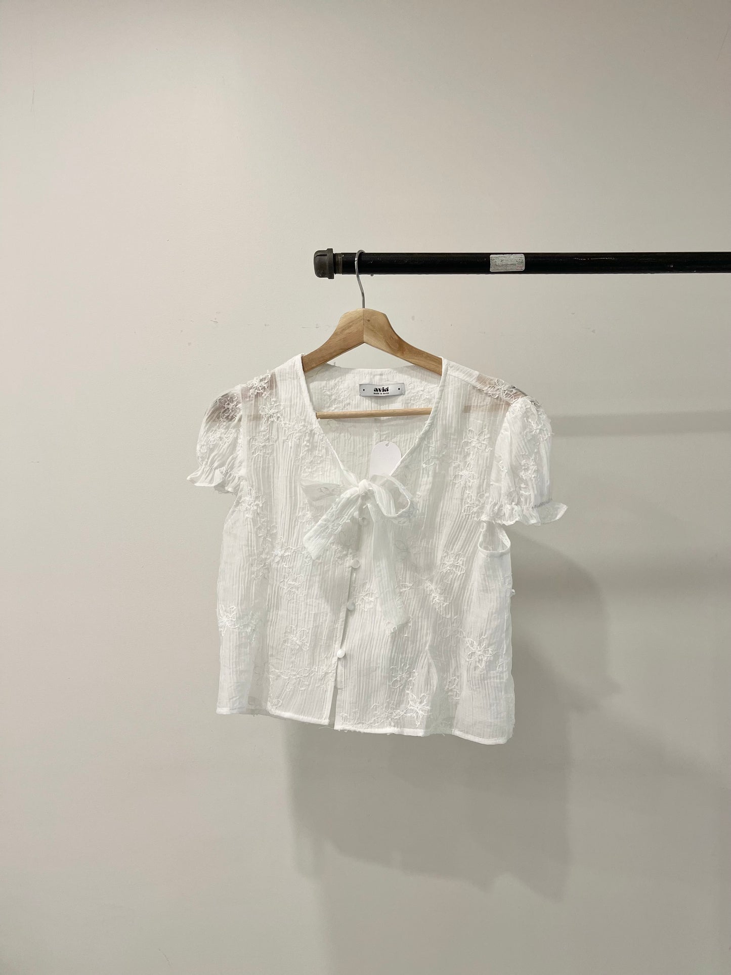 POSY Floral tie blouse